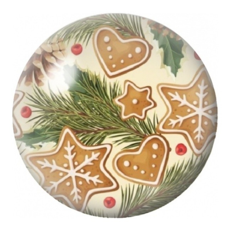 Cabochon en Verre Illustré Biscuits de Noël aux Épices 12 à 25mm