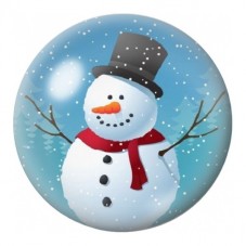 Cabochon en Verre Illustré Bonhomme de Neige Classique 12 à 25mm pour la Création de Bijoux Fantaisie - DIY