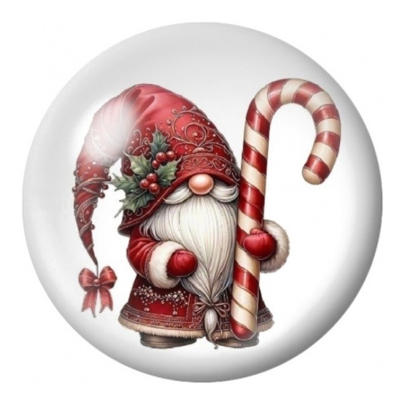 Cabochon en Verre Illustré Gnome au Sucre d’Orge 12 à 25mm