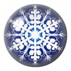 Cabochon en Verre Illustré Flocon Baroque Blanc 12 à 25mm pour la Création de Bijoux Fantaisie - DIY