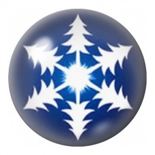 Cabochon en Verre Illustré Flocon de Sapins Blancs 12 à 25mm pour la Création de Bijoux Fantaisie - DIY