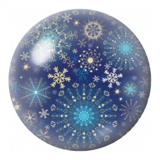Cabochon en Verre Illustré Constellation de Flocons Bleus 12 à 25mm pour la Création de Bijoux Fantaisie - DIY