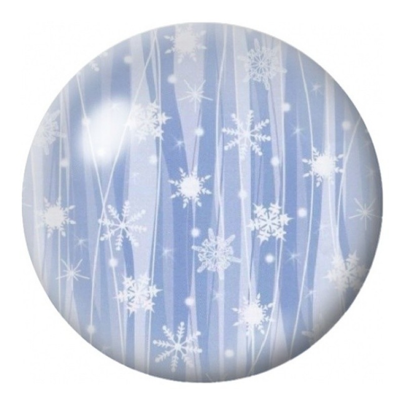 Cabochon en Verre Illustré Rideau de Flocons Bleus 12 à 25mm