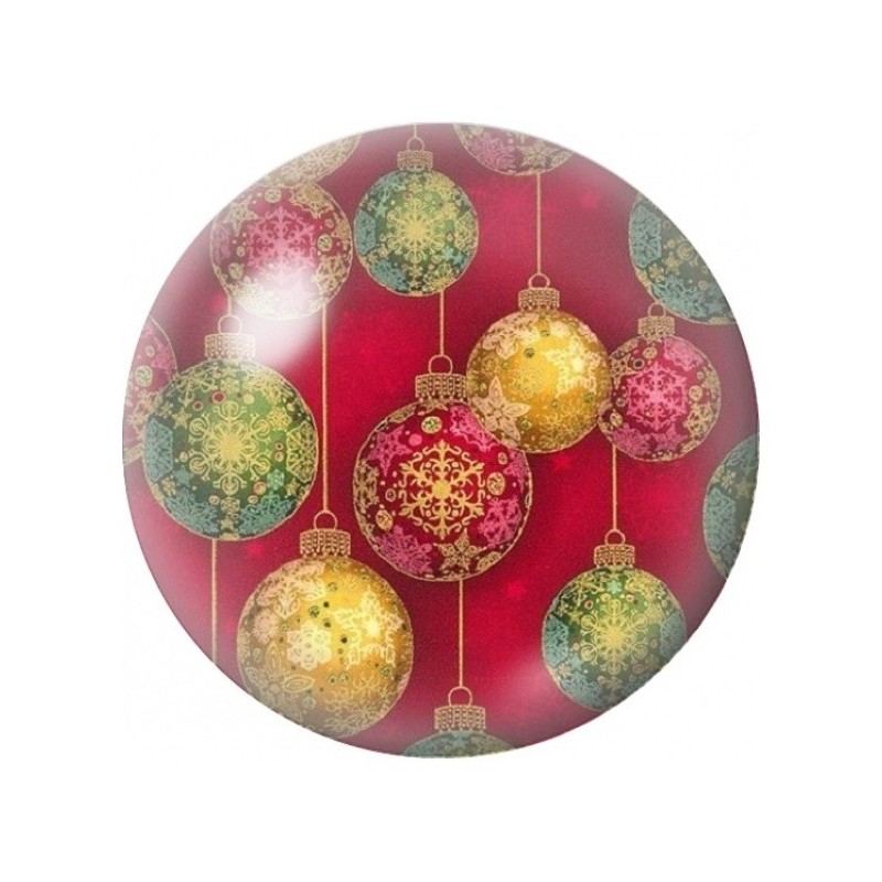 Cabochon en Verre Illustré Boules Précieuses sur Fond Rose 12 à 25mm