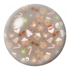 Cabochon en Verre Illustré Biscuits de Noël 12 à 25mm pour la Création de Bijoux Fantaisie - DIY