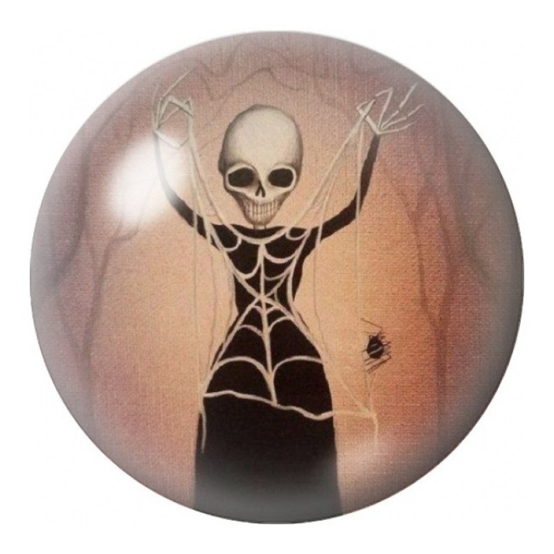 Cabochon en Verre Illustré Squelette en Toile d’Araignée 12 à 25mm