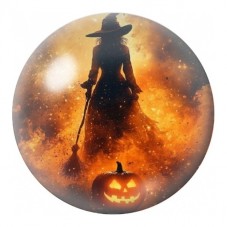 Cabochon en Verre Illustré Sorcière dans les Flammes 12 à 25mm pour la Création de Bijoux Fantaisie - DIY