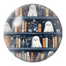 Cabochon en Verre Illustré Fantômes dans la Bibliothèque 12 à 25mm pour la Création de Bijoux Fantaisie - DIY