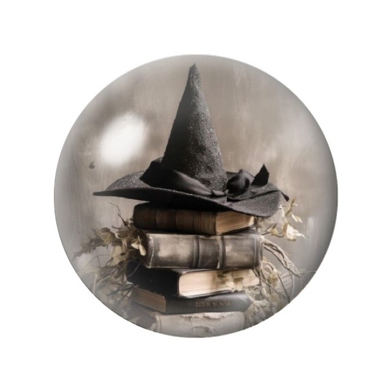 Cabochon en Verre Illustré Livres et Chapeau de Sorcière 12 à 25mm