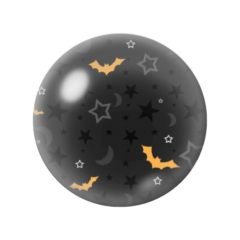 Cabochon en Verre Illustré Chauves-Souris et Étoiles 12 à 25mm