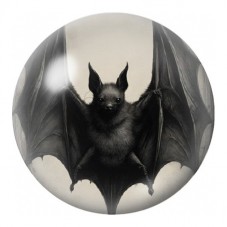 Cabochon en Verre Illustré Chauve-Souris Noire 12 à 25mm pour la Création de Bijoux Fantaisie - DIY