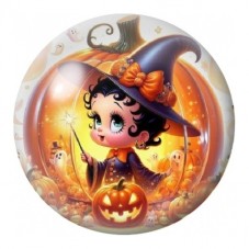 Cabochon en Verre Illustré Petite Pin-Up Sorcière 12 à 25mm pour la Création de Bijoux Fantaisie - DIY