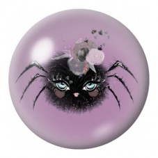 Cabochon en Verre Illustré Araignée aux Yeux Bleus 12 à 25mm pour la Création de Bijoux Fantaisie - DIY