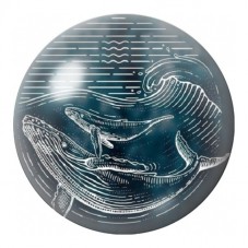 Cabochon en Verre Illustré Baleine en Lignes Blanches 12 à 25mm pour la Création de Bijoux Fantaisie - DIY