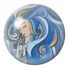 Cabochon en Verre Illustré Femme aux Cheveux de Vagues 12 à 25mm pour la Création de Bijoux Fantaisie - DIY