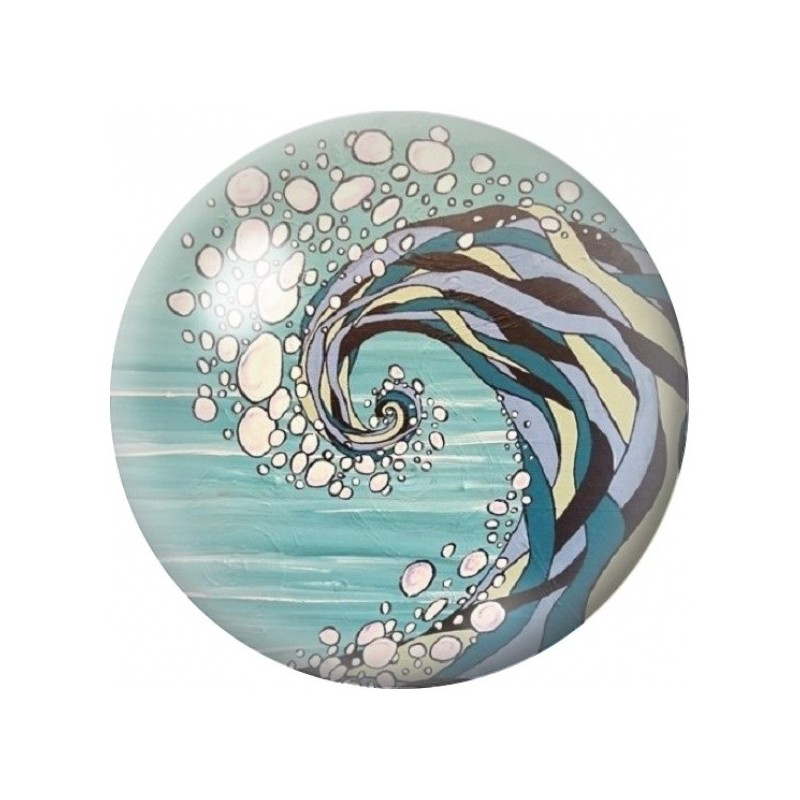 Cabochon en Verre Illustré Vague Marine en Mosaïque 12 à 25mm