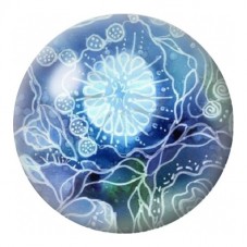 Cabochon en Verre Illustré Méduse Mandala Lumineuse 12 à 25mm pour la Création de Bijoux Fantaisie - DIY