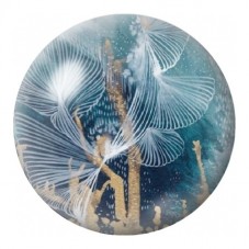 Cabochon en Verre Illustré Méduses Filaires sur Bleu Nuit 12 à 25mm pour la Création de Bijoux Fantaisie - DIY