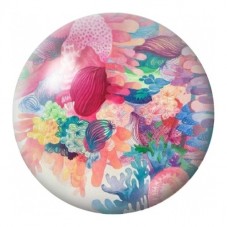 Cabochon en Verre Illustré Récif Corallien aux Couleurs Pastel 12 à 25mm pour la Création de Bijoux Fantaisie - DIY