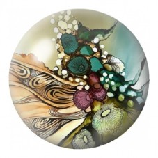Cabochon en Verre Illustré Coquillages et Pierres Turquoise 12 à 25mm pour la Création de Bijoux Fantaisie - DIY
