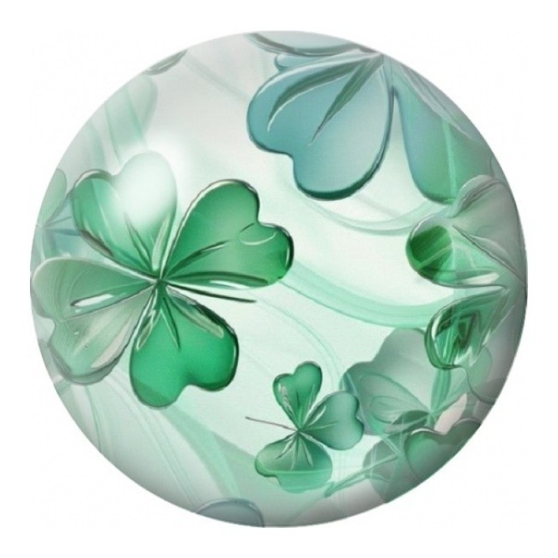Cabochon en Verre Illustré Trèfles Verts Porte-Bonheur 12 à 25mm