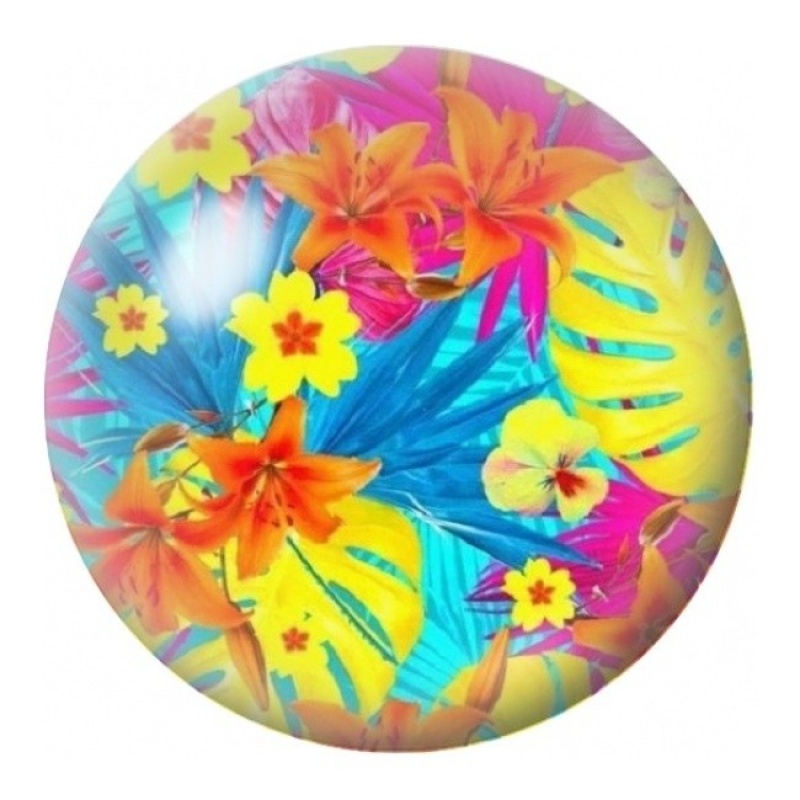 Cabochon en Verre Illustré Jardin Tropical Multicolore 12 à 25mm