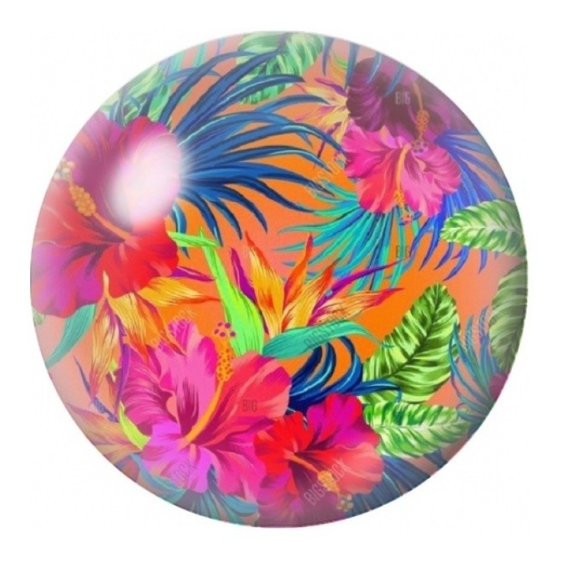 Cabochon en Verre Illustré Jardin Tropical Fluo 12 à 25mm