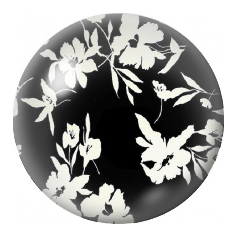 Cabochon en Verre Illustré Silhouettes Florales Blanches 12 à 25mm