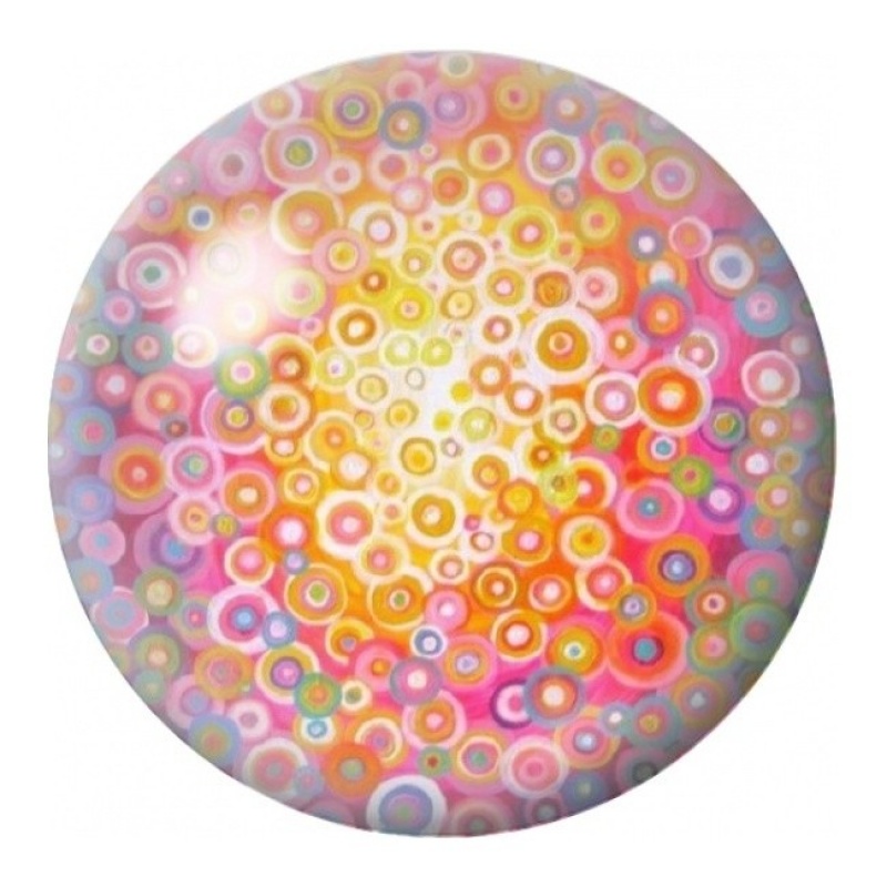 Cabochon en Verre Illustré Rosaces Solaires Multicolores 12 à 25mm