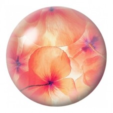 Cabochon en Verre Illustré Pétales Orange Translucides 12 à 25mm pour la Création de Bijoux Fantaisie - DIY