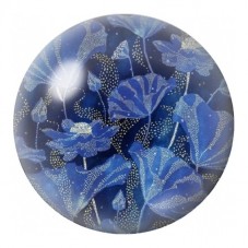 Cabochon en Verre Illustré Hortensias Bleus Scintillants 12 à 25mm pour la Création de Bijoux Fantaisie - DIY