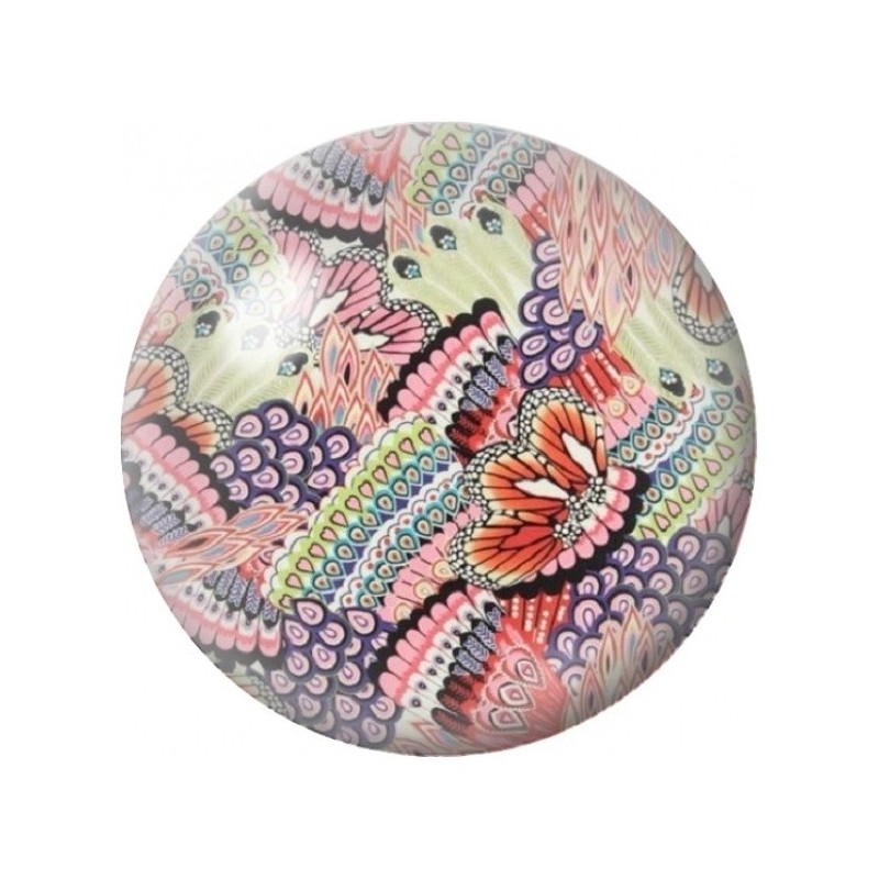 Cabochon en Verre Illustré Papillons et Motifs Cachemire 12 à 25mm