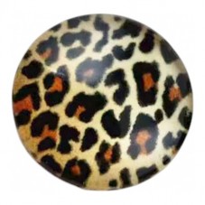 Cabochon en Verre Illustré Motif Léopard 12 ou 20mm pour la Création de Bijoux Fantaisie - DIY
