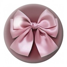 Cabochon en Verre Illustré Grand Nœud Rose Satiné 12 à 25mm pour la Création de Bijoux Fantaisie - DIY