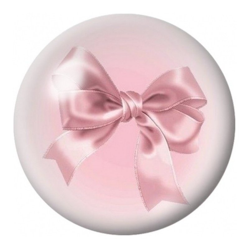 Cabochon en Verre Illustré Nœud Rose Satiné 12 à 25mm