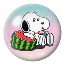Cabochon en Verre Illustré Snoopy et la Pastèque 12 à 25mm pour la Création de Bijoux Fantaisie - DIY