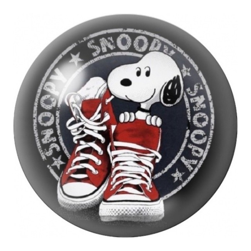 Cabochon en Verre Illustré Snoopy aux Baskets Rouges 12 à 25mm