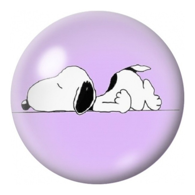 Cabochon en Verre Illustré Snoopy Endormi 12 à 25mm