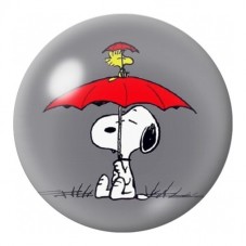 Cabochon en Verre Illustré Snoopy sous le Parapluie Rouge 12 à 25mm pour la Création de Bijoux Fantaisie - DIY