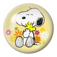 Cabochon en Verre Illustré Snoopy et Woodstock au Jardin 12 à 25mm pour la Création de Bijoux Fantaisie - DIY