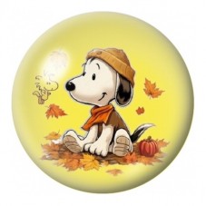 Cabochon en Verre Illustré Snoopy Aviateur en Automne 12 à 25mm pour la Création de Bijoux Fantaisie - DIY