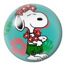 Cabochon en Verre Illustré Snoopy Danse Hawaïenne 12 à 25mm pour la Création de Bijoux Fantaisie - DIY