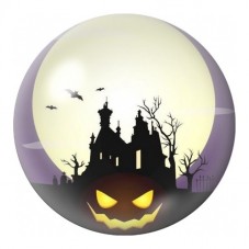 Cabochon en Verre Illustré Château Hanté sous la Lune 12 à 25mm pour la Création de Bijoux Fantaisie - DIY