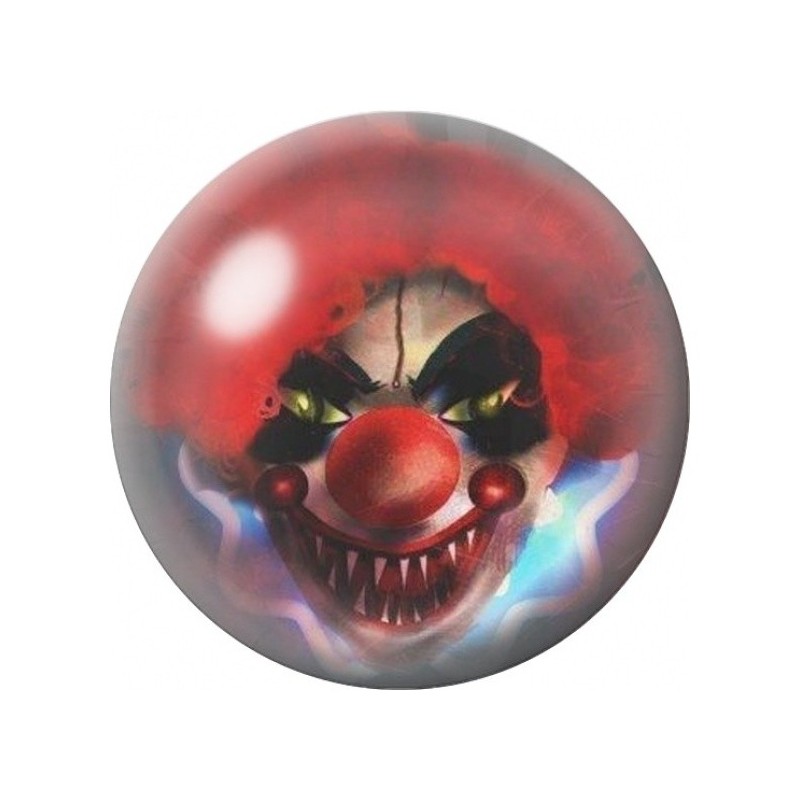 Cabochon en Verre Illustré Clown Maléfique au Nez Rouge 12 à 25mm
