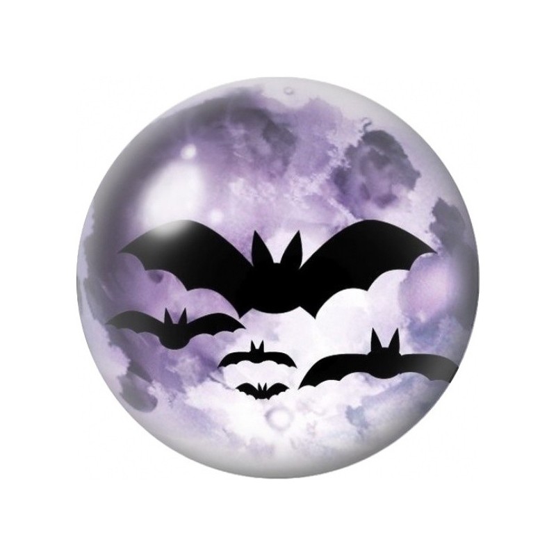 Cabochon en Verre Illustré Vol de Chauves-Souris 12 à 25mm