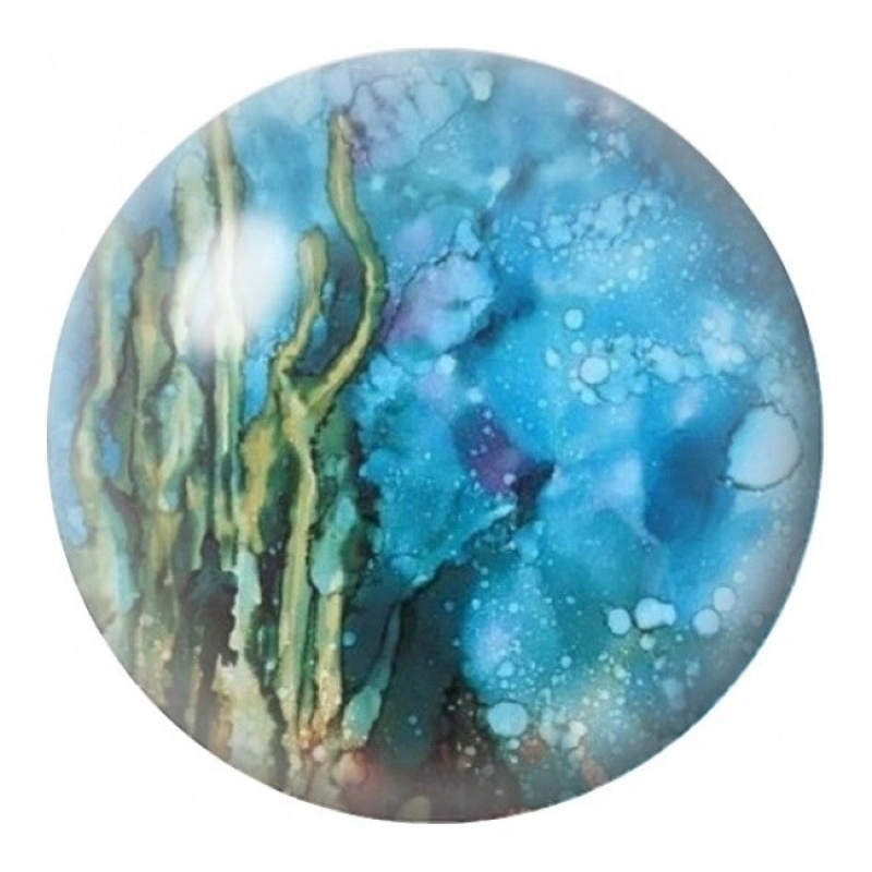 Cabochon en Verre Illustré Forêt d’Algues sous l’Eau 12 à 25mm