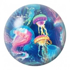 Cabochon en Verre Illustré Méduses Multicolores 12 à 25mm pour la Création de Bijoux Fantaisie - DIY