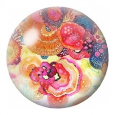 Cabochon en Verre Illustré Coquillages Fantaisie Multicolores 12 à 25mm pour la Création de Bijoux Fantaisie - DIY