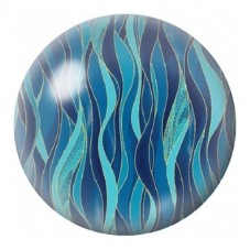 Cabochon en Verre Illustré Algues Graphiques Bleu et Vert 12 à 25mm pour la Création de Bijoux Fantaisie - DIY