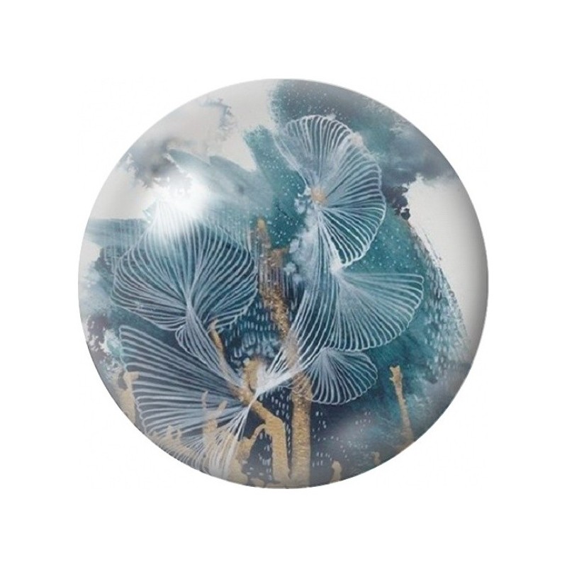 Cabochon en Verre Illustré Coraux Bleus et Étoile de Mer 12 à 25mm